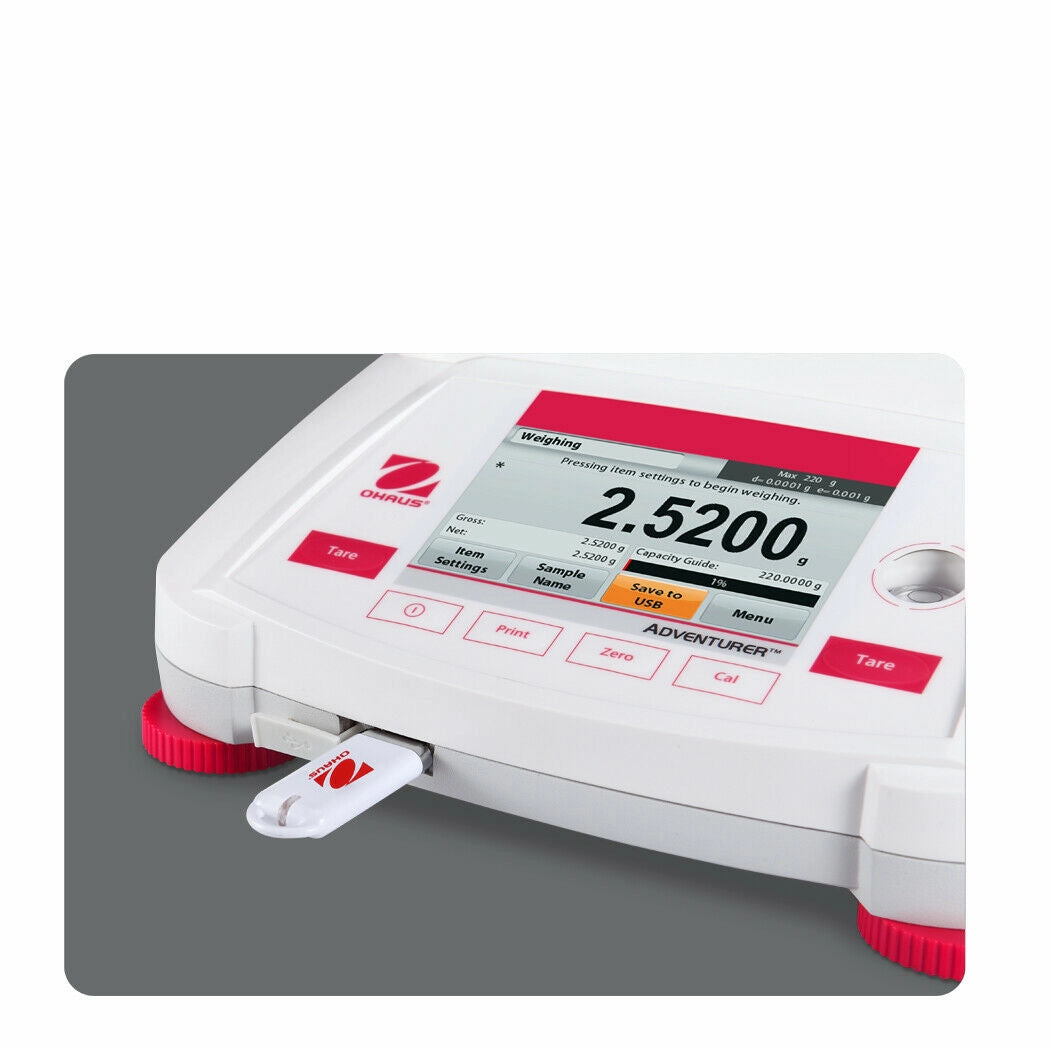OHAUS AX224 ADVENTURER ANALYTICAL BALANCE 220g 0.0001g 0.1mg - 2 YEAR WARRANTY