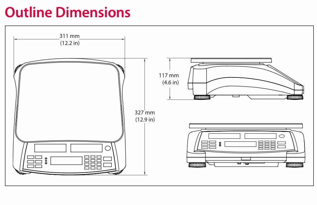 OHAUS RC31P30 30000g 1g Compact Counting Scale